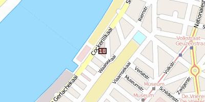 Stadtplan Museum van Hedendaagse Kunst Antwerpen